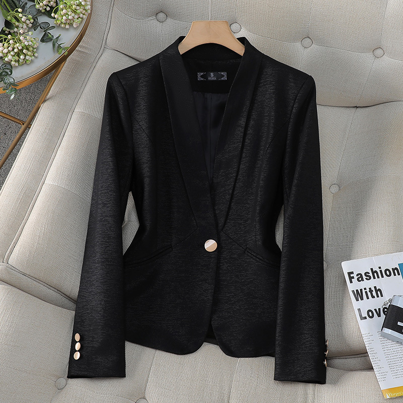 Formal Winter Wear Women Jacket - NewAutumn ผู้หญิง Blazer เสื้อแขนยาวปุ่มสํานักงานสุภาพสตรีธุรกิจทํางานอย่างเป็นทางการสั้นเสื้อสูทหญิง Outerwear