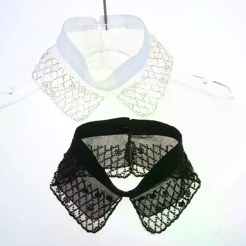 Women'S Formal Wear Accessories - เสื้อครึ่งตัวสำหรับผู้หญิง ปกเสื้อลูกไม้ถอดได้ ปักลายประดับด้วยลูกปัด ปกเสื้อปลอมแบบถอดได้ อุปกรณ์เสริมสำหรับสวมใส่ในโอกาสทางการและในชีวิตประจำวัน