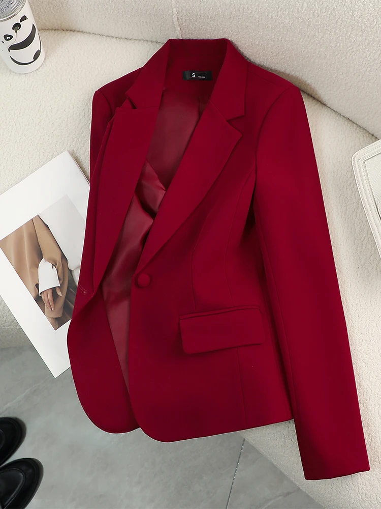 Formal Winter Wear Women Jacket - เสื้อเบลเซอร์ผู้หญิง สีแดง เขียว เบจ ดำ แบบเรียบ