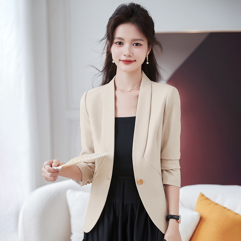 Formal Winter Wear Women Jacket - 2025 ใหม่แฟชั่นผู้หญิงอย่างเป็นทางการ Blazer สุภาพสตรีสีชมพู Apricot สีดําหญิงแขนยาวทํางานเสื้อแจ็คเก็ตฤดูใบไม้ร่วงฤดูหนาว
