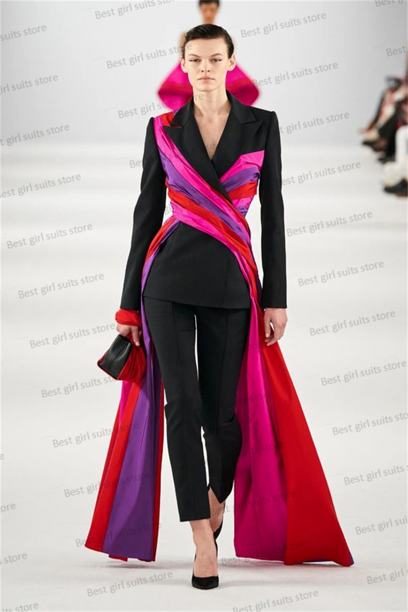 Women'S Formal Wear Jackets - ชุดสูทเบลเซอร์ + กางเกง2ชิ้นสำหรับผู้หญิงชุดงานพรอมสำหรับแขกสำหรับงานแต่งงานแบบเป็นทางการพร้อมสายรัดหลากสีเสื้อโค้ทแจ็คเก็ตตามสั่ง