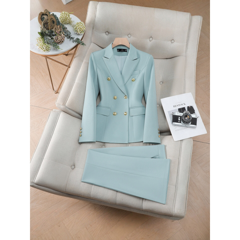 ชุดสูทผู้หญิงแบบกระดุมสองแถว ด - Women Formal Wear Shirt And Pant บทวิจารณ์และราคา