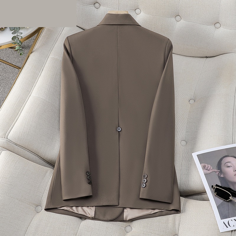 เสื้อเบลเซอร์ผู้หญิงสีน้ำตาลดำ - Formal Winter Wear Women Jacket บทวิจารณ์และราคา
