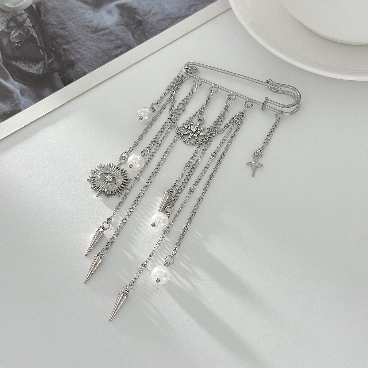 เข็มกลัดมุกเทียม เข็มกลัดรูปทร - Women'S Formal Wear Accessories บทวิจารณ์และราคา