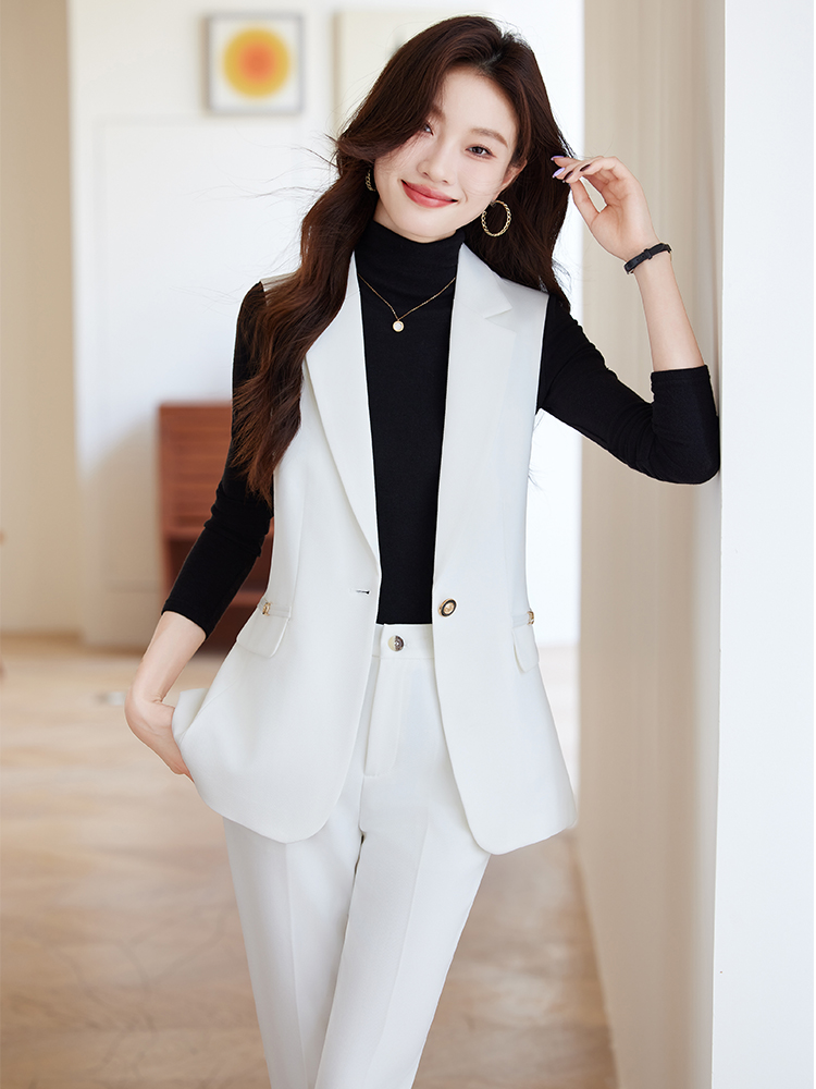ชุดสูทกางเกง2ชิ้นสีขาวสีกากีสี - Women Formal Wear Shirt And Pant บทวิจารณ์และราคา