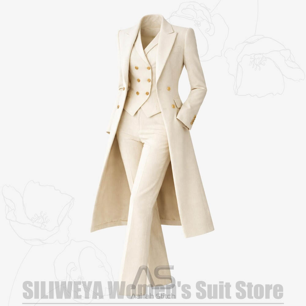 ชุดสูทผู้หญิง 3 ชิ้น แบบกระดุม - Women Formal Wear Shirt And Pant บทวิจารณ์และราคา