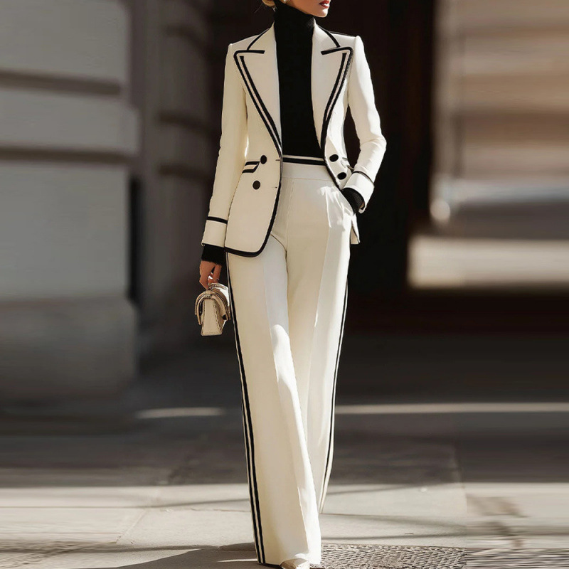 ชุดสูทผู้หญิงแบบกระดุมสองแถว แ - Women'S Formal Wear With Pants บทวิจารณ์และราคา