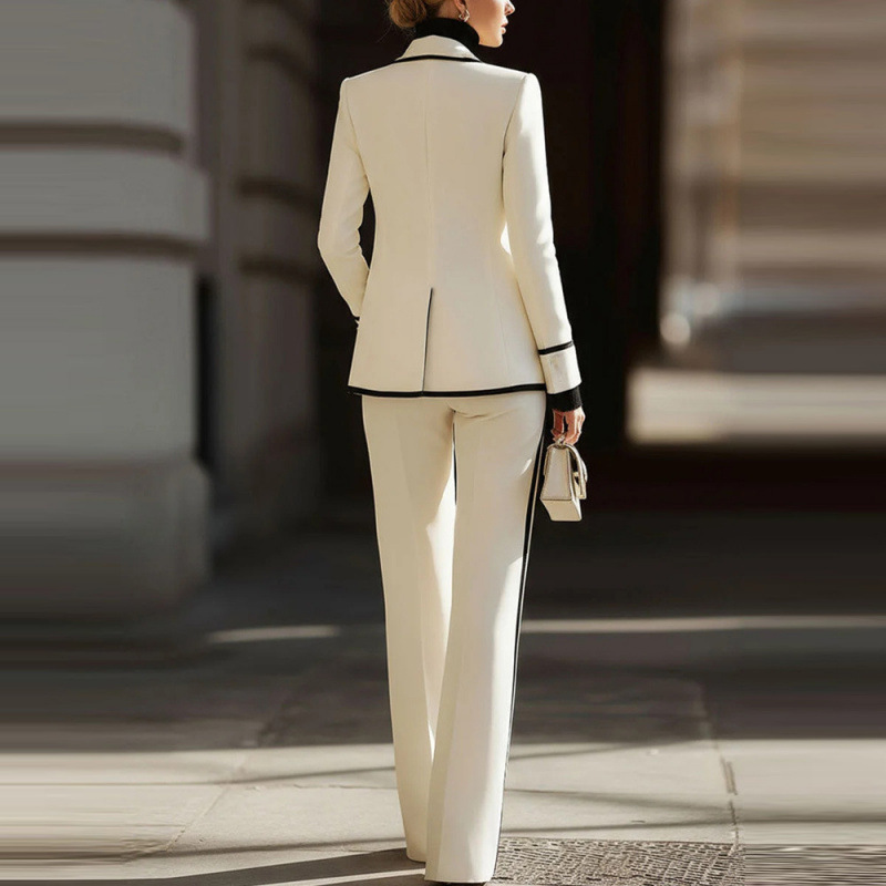 ชุดสูทผู้หญิงแบบกระดุมสองแถว แ - Women'S Formal Wear With Pants บทวิจารณ์และราคา