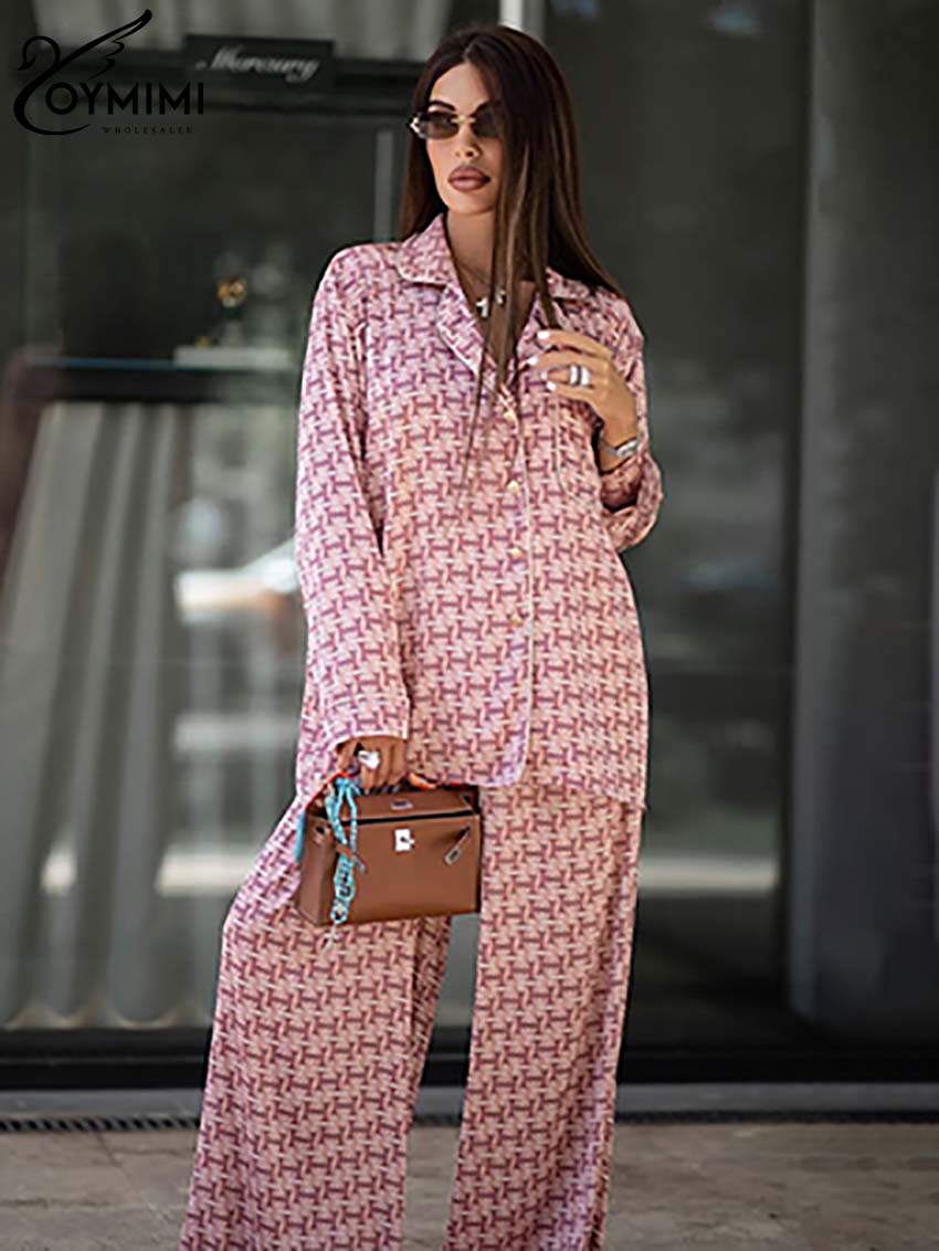 Oymimi แฟชั่นสีชมพูพิมพ์ผู้หญิ - Women'S Formal Wear With Pants บทวิจารณ์และราคา