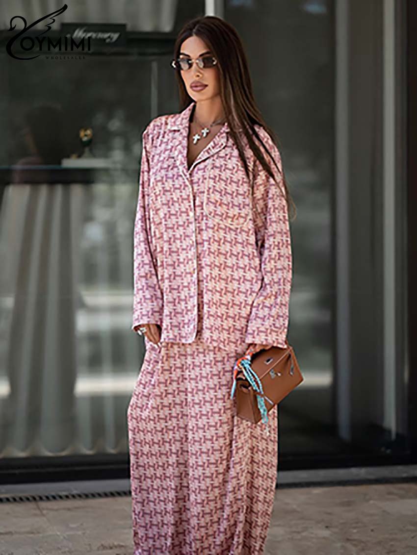 Oymimi แฟชั่นสีชมพูพิมพ์ผู้หญิ - Women'S Formal Wear With Pants บทวิจารณ์และราคา