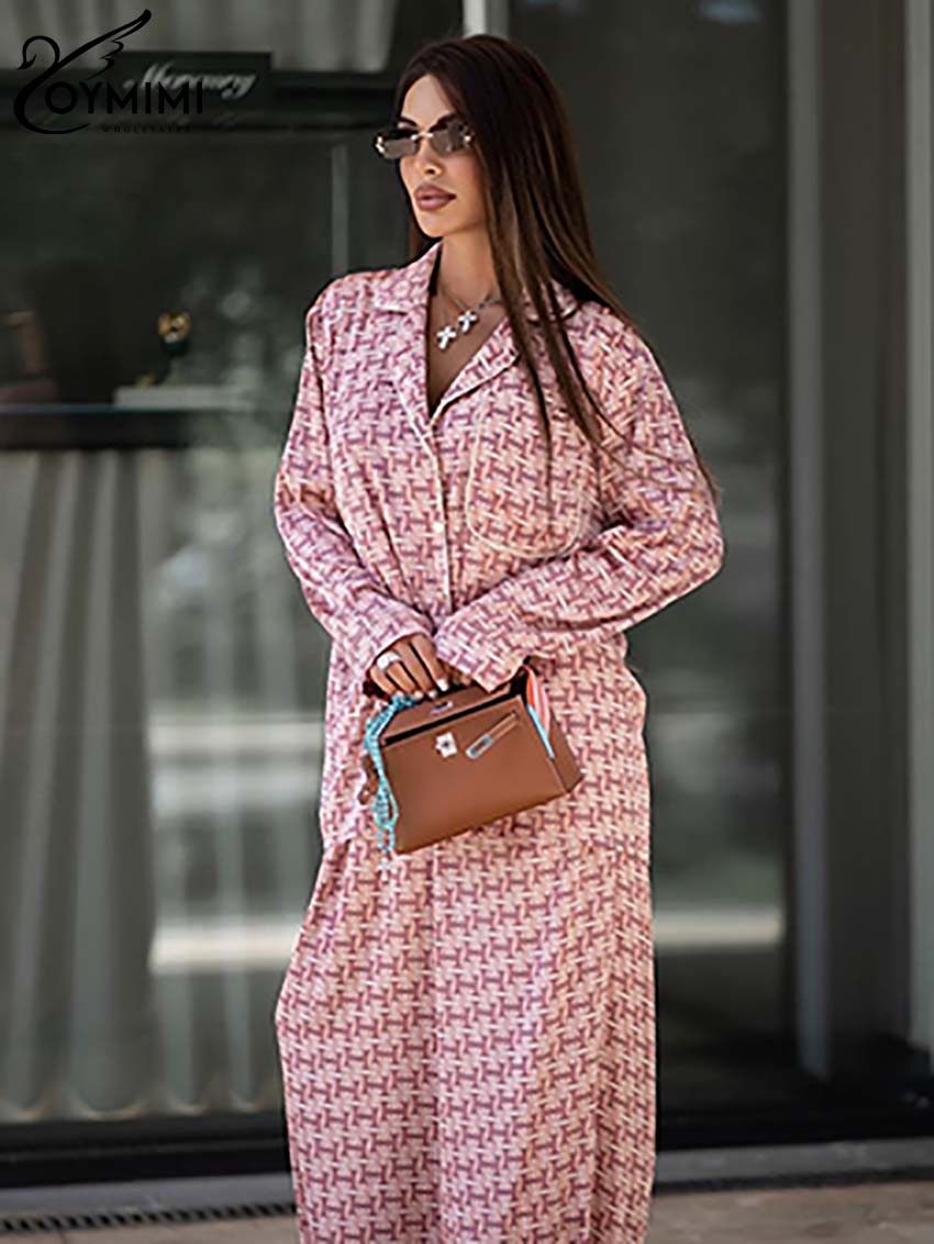 Oymimi แฟชั่นสีชมพูพิมพ์ผู้หญิ - Women'S Formal Wear With Pants บทวิจารณ์และราคา