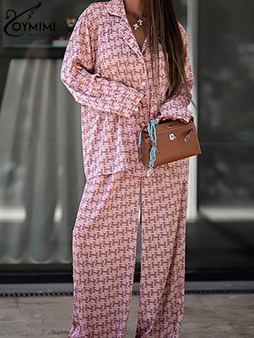 Oymimi แฟชั่นสีชมพูพิมพ์ผู้หญิ - Women'S Formal Wear With Pants บทวิจารณ์และราคา