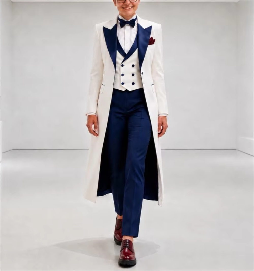 เสื้อแจ็คเก็ตสีน้ำเงินกรมท่าขา - Women'S Formal Wear Jackets บทวิจารณ์และราคา