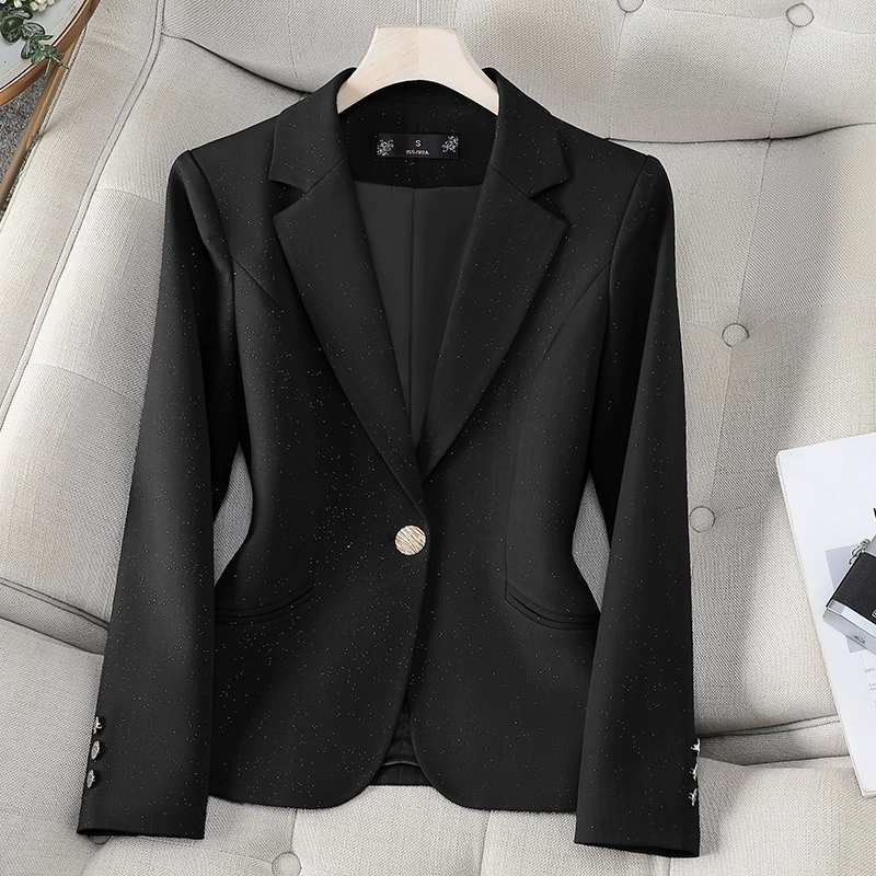 เสื้อเบลเซอร์ผู้หญิง ฤดูใบไม้ผ - Formal Winter Wear Women Jacket บทวิจารณ์และราคา